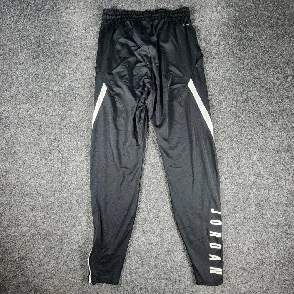 Jordan 23 Alpha Dry Training Pants Mens L Black White Stripe Ankle Zip